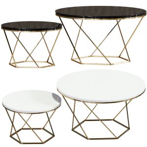 Indiskie Round Nesting Coffee Table Set