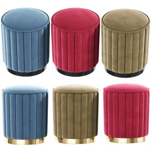 Ge And Yobby Round Fabric Ottoman