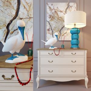 Table Lamp Thomas Bina Buble, Chest Of Drawers