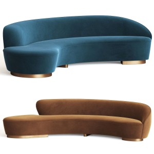 Freeform Curved Sofa With Arm Vladimir Kagan