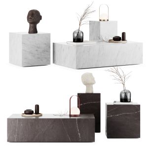 Menu - Plinth Tables Set With Decor