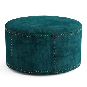 Jaevon round Ottoman Stool by Christopher Knight