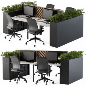 Office Furniture Flower Box Black