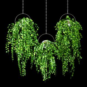 Artificial Sweeping Hanging Plant Set