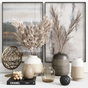 Vases Decor Set Pampa Grass #2