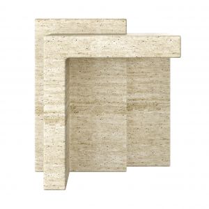 Chil Travertine Side Table By Hervé Langlais