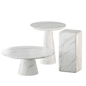 White Marble Tables Set | Pols Potten