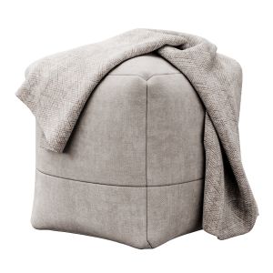 Cotton Canvas Square Pouf By Westelm