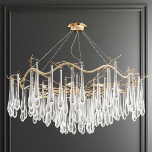 Luxurious Glass Water Droplets Chandelier