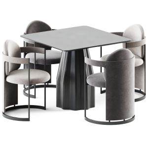 Burin Table S80 By Viccarbe And Chair Orma By Baxt