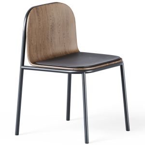 Wooden Upholstered Shell Chair By Annud