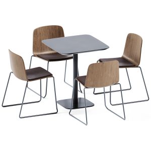 Table Doll By Billiani & Sled Upholstered Base Cha