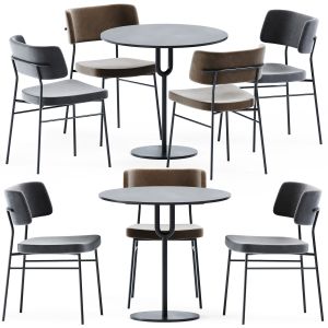 Piper Pedestal Table 800d By Designbythem & Chair