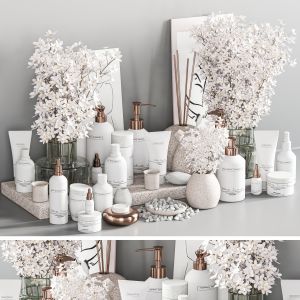 Bathroom accessories with plant A