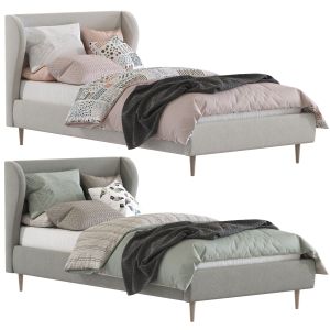 Set 204 Wren Wingback Upholstered Bed