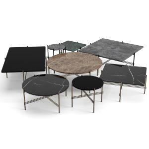 Gubi Ts Coffee Tables Set Round, Square