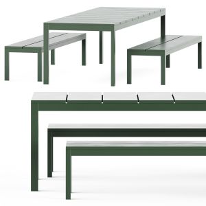 Table And Bench Na Xemena By Gandia Blasco