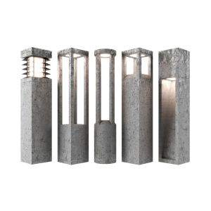 Pathway Metal Lighting Set - Concrete