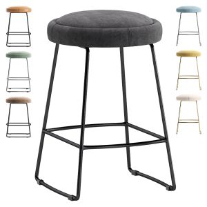 Coco Republic Cooper Stool Velvet And Leather