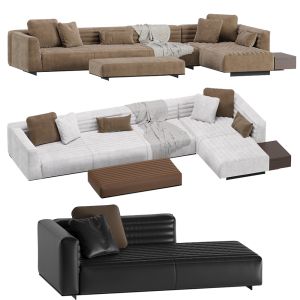 Roger Modular Sofa 2 Version Leather & Vel