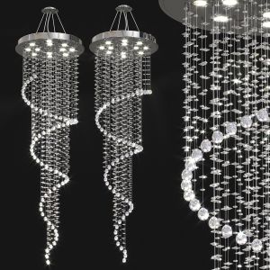 Helix Polished Chrome Clear Crystal 12 Light Halog