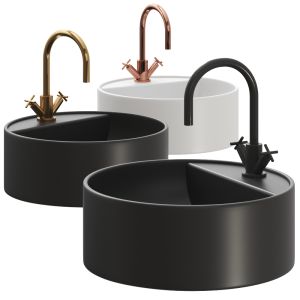 Twin Slim Countertop Washbasin Ceramica Flaminia