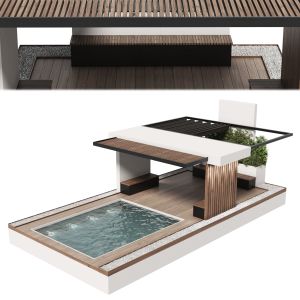 Landscape Furniture With Pergola And Roof Garden 2