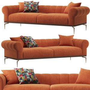 Concerto - Orange 3-seater Sofa