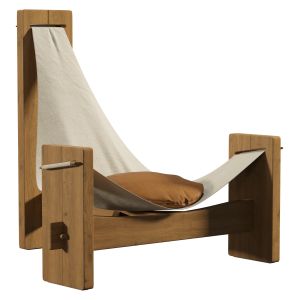 Three Legged Oak Sling Chair