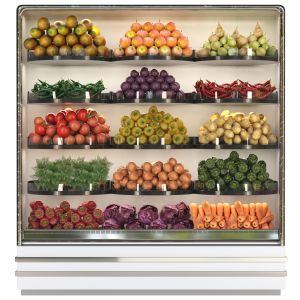 Refrigerator With Groceries In The Supermarket