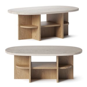 La Redoute X Balzac Paris Oak And Travertine Table