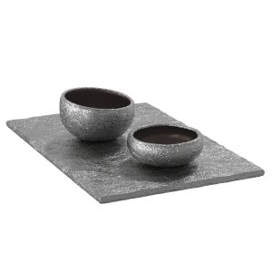 Stone Basalt Bowls And Tray