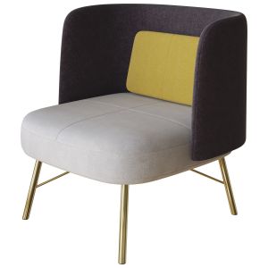 Elba Armchair With Armrest By Rossin