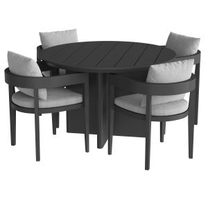 Rh Balmain Aluminum Round Dining Table 48