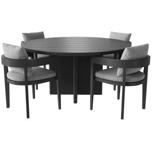 Rh Balmain Aluminum Round Dining Table 60