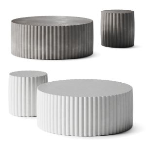 Williams Sonoma Tropea Fluted Round Coffee Tables