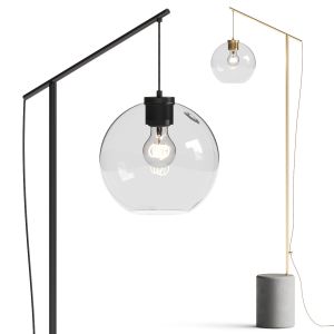 West Elm Sculptural Slant Globe Floor Lamp