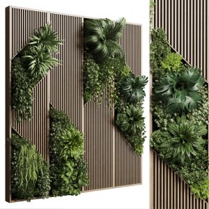 Vertical Wall Garden With Wooden Frame