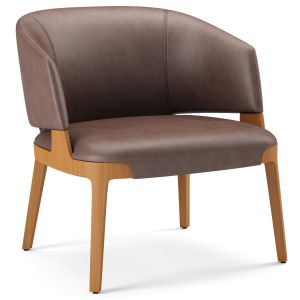 Potocco Velis Leather Easy Armchair