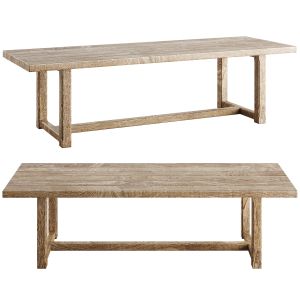 Rh Cayden Campaign Dining Table