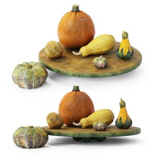 Bowl Yellow With Pumpkins Set3