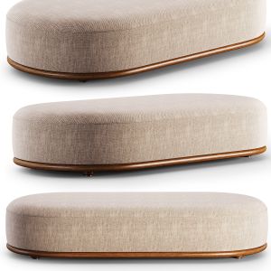 Oval Fabric Pouf Bed Cask