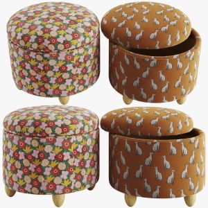 Anthropologie Kendra Dandy Muse Storage Ottoman