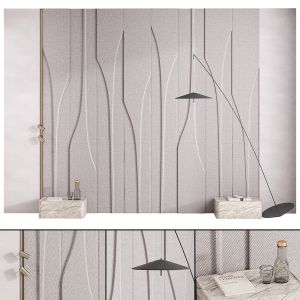 Bedroom Headboard Abstract With Salgado Floor Lamp