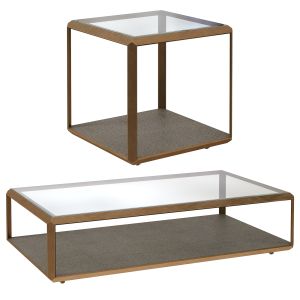 Coco Republic Max Glass Side And Coffee Tables