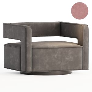 Booth Performance Velvet Swivel Armchair