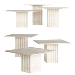 Carve Travertine Cocktail Tables By Studio Anansi