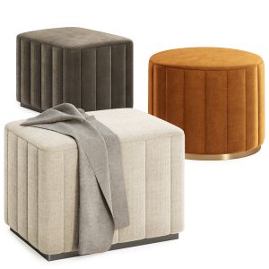 Rex Channel Tufted Ottoman