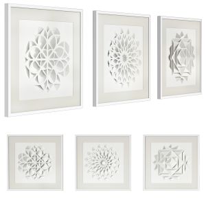 Restoration Hardware Layered Paper Mandala Art