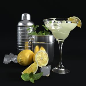 Cocktail With Lemon And Mint